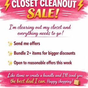 Closet Cleanout Sale Graphic - Pink & Yellow Promotional Sign